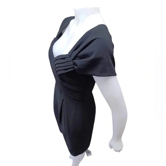 Eliza J Black Cap Sleeve  Dress Size 6 - Picture 4 of 9